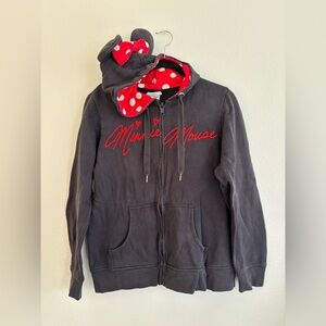 Disney Parks Minnie Mouse full-zip hoodie size large
